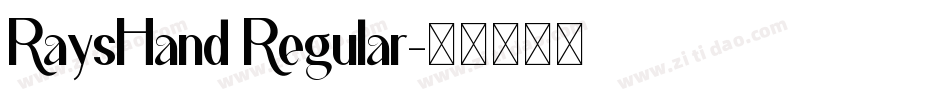 RaysHand Regular字体转换